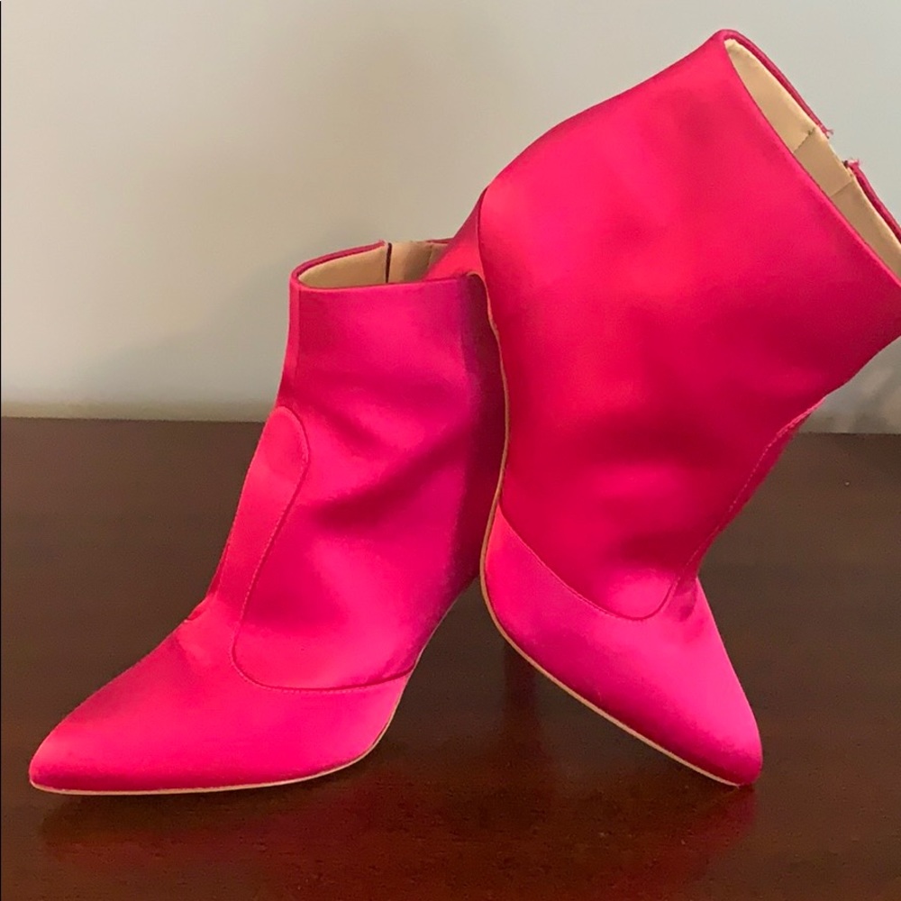 Hot satin booties